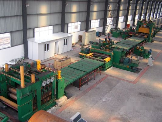 PLC Controlled Automatic Steel Coil Slitting Line Uncoiling Leveling Shearing Machine