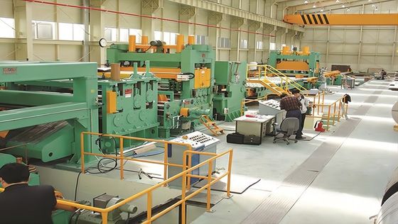 Sheet Metal Uncoiling And Leveling Shearing Line With Cutting Speed Of 0-30 M/Min
