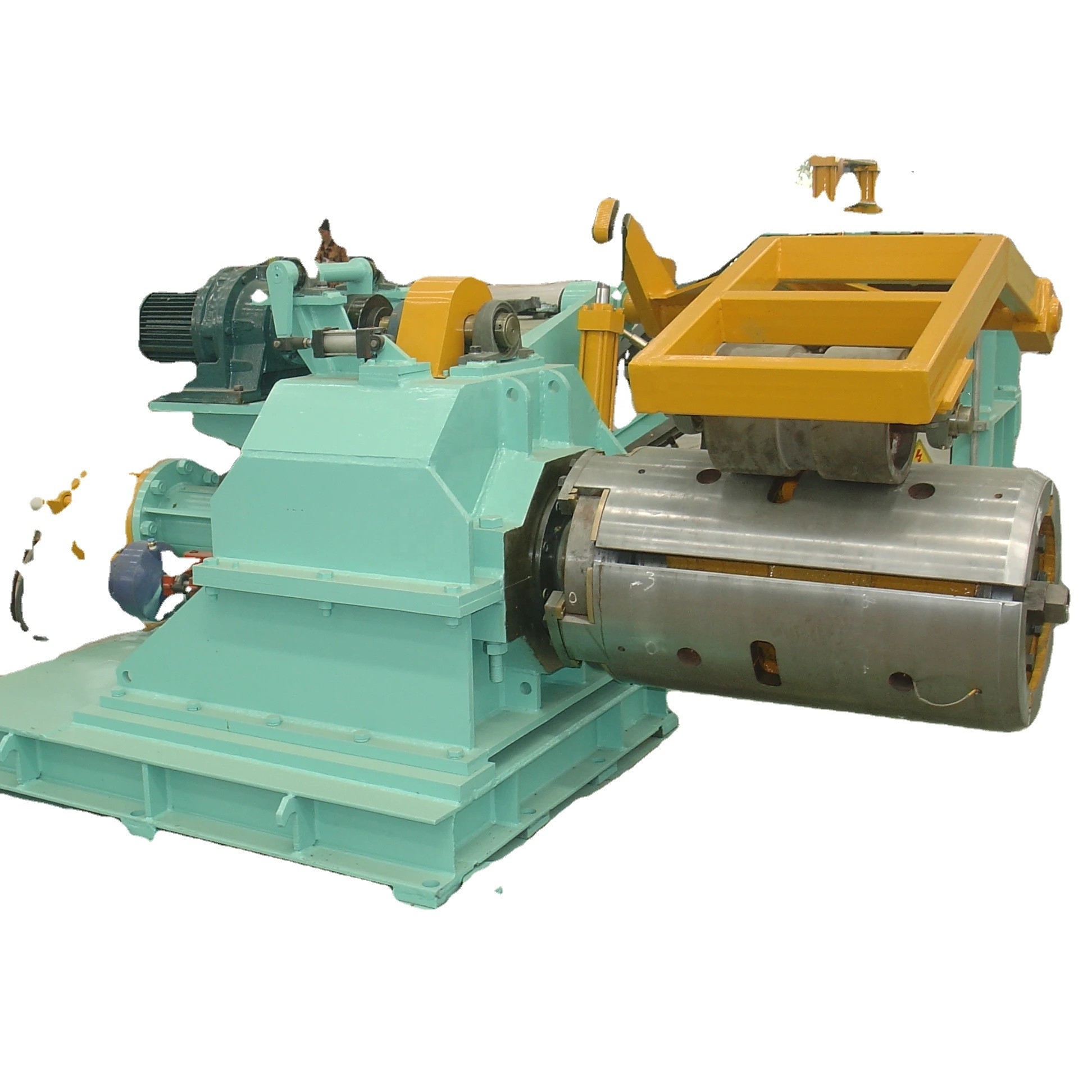 Recloiling PLC Controlled Steel Coil Uncoiler Straightening Slitting and Recoiling ...